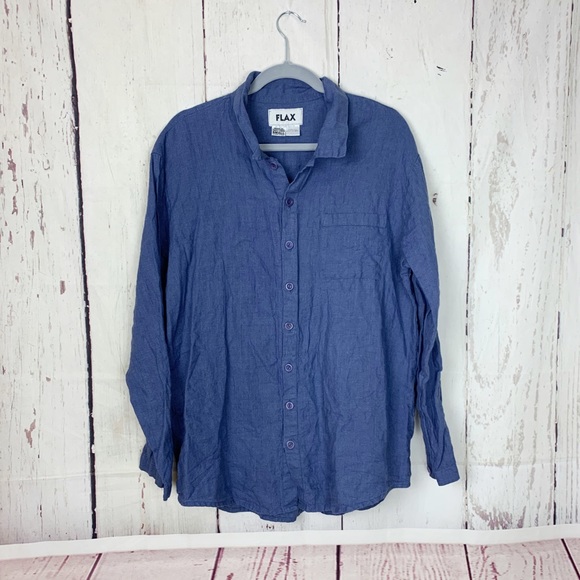 Flax Tops - 🤑MOVING SALE! Flax button down linen shirt